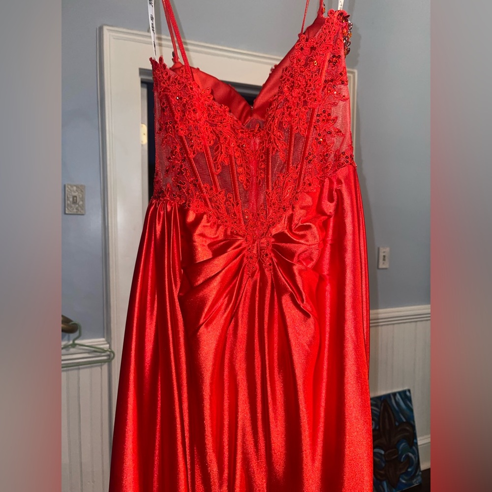 Ellie Wilde Papaya EW36064 pageant /prom dress 2 NWT - Picture 3 of 6